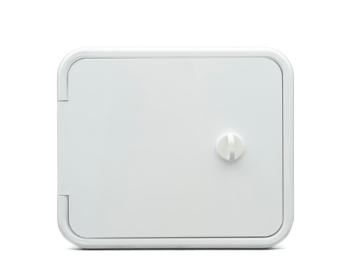 Storage/Sewer Hose Hatch with Thumb Latch - Polar White - Young Farts RV Parts