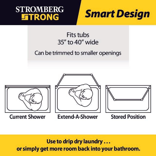 Stromberg Carlson EXT - 3542S Extend - A - Shower Curtain Rod Satin Finish - Young Farts RV Parts
