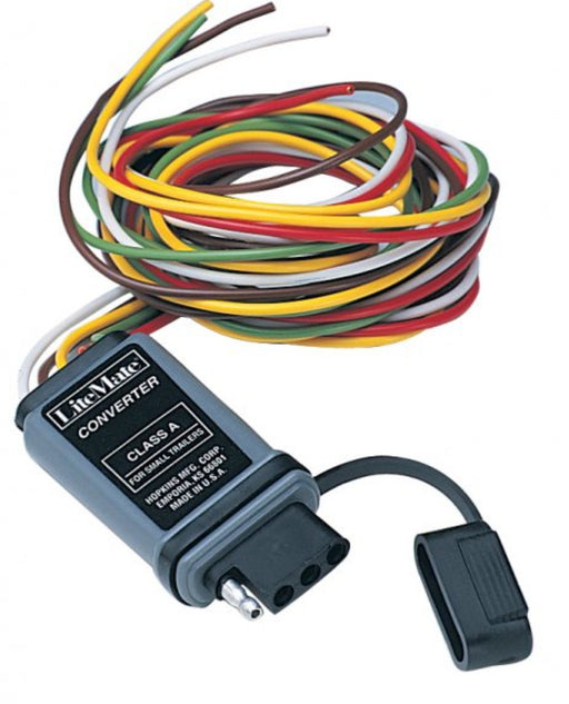 Tail Light Converter Hopkins MFG 48915 Direct Battery Powered, Adapts An Independent Bulb Taillight System Of The Tow Vehicle To The Common Bulb Taillight System, With Integrated Circuit Protection, 2.1 Amps Per Output, Without Circuit Probe, 60" Length - Young Farts RV Parts