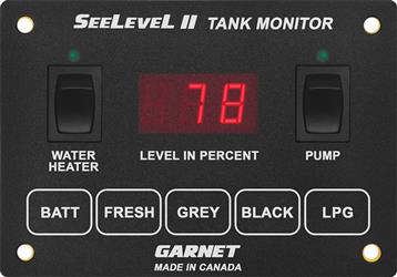 Tank Monitor System SeeLevel 709-HP3W Used To Monitor Battery Voltage/ Fresh Water Tank/ Gray Water Tank/ Black Water Tank Levels, LED Display, 2.8" x 4"