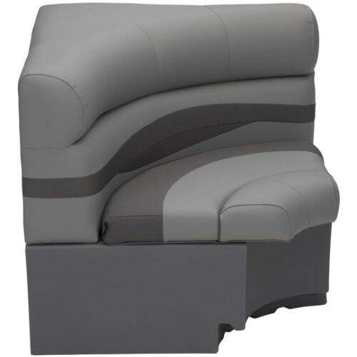 Taylor Made Platinum Series Boat Lounge Seat - Corner Seat; Charcoal - 803563 - Young Farts RV Parts