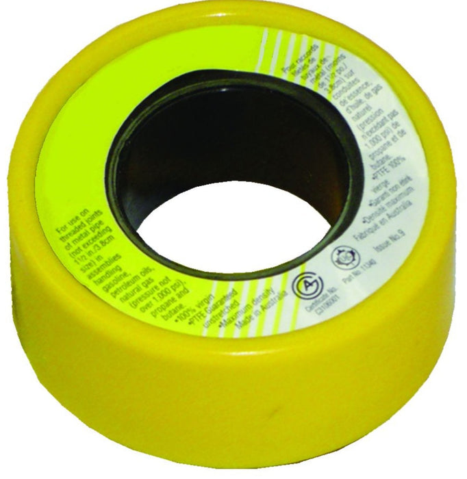 Teflon Tape JR Products 07-30025 1/2" Width x 236" Length, Gas Sealant Tape