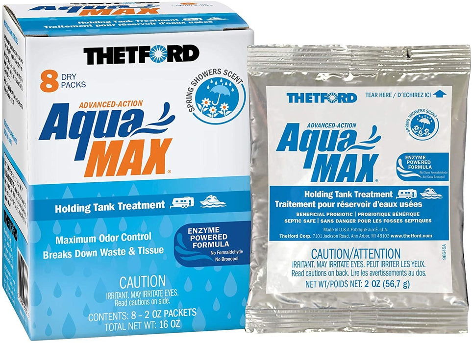 Thetford 96633 Aquamax Spring Showers Dri 8 Pack 2 Oz Packets