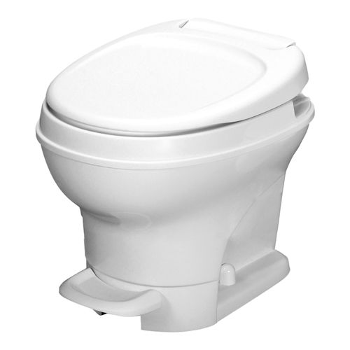 Thetford Aqua-Magic V Toilet Low Profile White Plastic with Full Bowl Flush 31650 | Foot Pedal - Young Farts RV Parts
