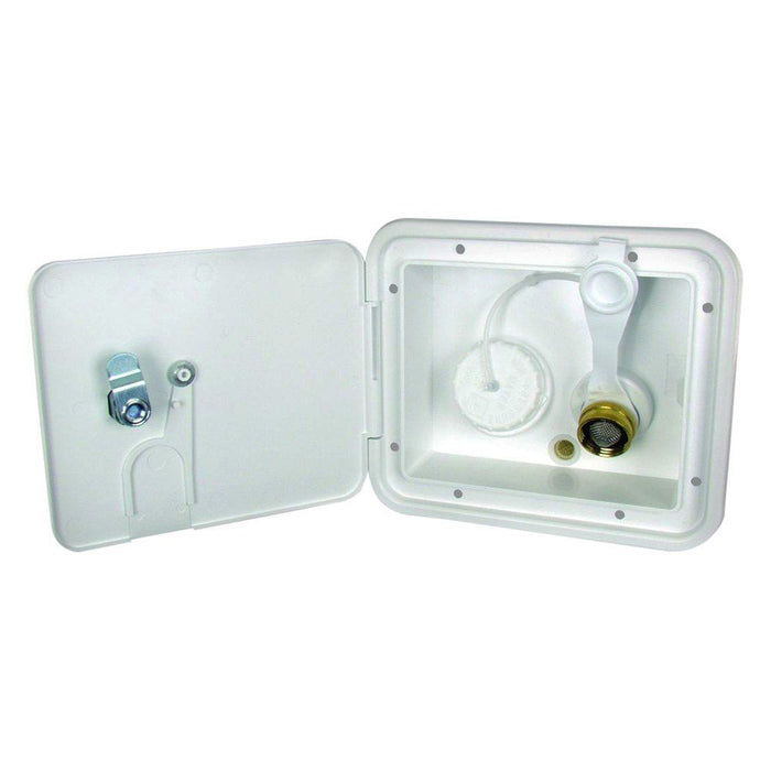 B&B Molders 94253 Fresh City Water/Gravity Water Inlet - Polar White
