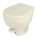 Toilet Thetford 31834 Aqua-Magic ® VI, Permanent, Low Profile, Round SloClose „¢ Seat And Cover With 12-15/16" Seat Height, Pedal Flush Control, Full Bowl Flush, Parchment, 17-13/16" Length x 15-1/8" Width x 14" Height - Young Farts RV Parts