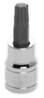 Torx Bit Performance Tool W38845 Use With 3/8" Drive Socket, 6 Point, T45, Polished, Alloy Steel Bit With Chrome Vanadium Steel Socket
