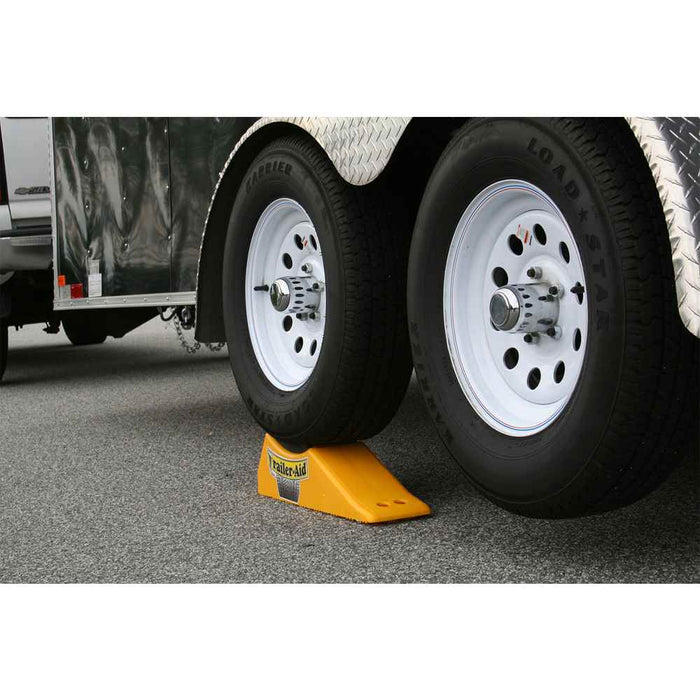 Trailer - Aid "Plus" Tandem Tire Changing Ramp 15,000 Pounds, 5.5 Inch Lift Yellow - Young Farts RV Parts