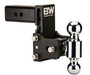 Trailer Hitch Ball Mount B&W Trailer Hitches TS20037B Tow & Stow ™, Class V, Fits 2 - 1/2" Receiver, 14500 Pound Gross Trailer Weight/ 1450 Pound Tongue Weight, 5" Drop/ 4 - 1/2" Rise, Dual Ball 2" ( Rated at 7500 Pounds) and 2 - 5/16" (Rated at 14500 Pounds) - Young Farts RV Parts