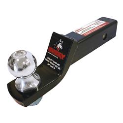 Trailer Hitch Ball Mount Husky Towing 31366 Class III/ IV, Fits 2" Receiver, 6000 Pound Gross Trailer Weight, 3/4" Rise, Non-Swivel, Non-Extendable, 6-3/4" Shank Length, 1" Ball Shank Diameter, With 2" Ball, Powder Coated, Steel - Young Farts RV Parts