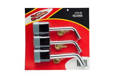 Trailer Hitch Pin Demco RV 9523068 Bent Pin, Use With Class III/ IV Receivers, Locking, With Dust Cap - Young Farts RV Parts