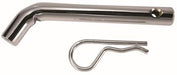 Trailer Hitch Pin Trimax Locks SP200 Bent Pin, 5/8" Diameter, Use With Class III Thru V Hitches, With Clip, Chrome, Steel - Young Farts RV Parts