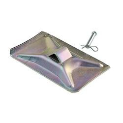 Trailer Landing Gear Foot Lippert Components 700052 Replacement For Lippert Landing Gear Jack, 8" Length x 5" Width With 1-1/2" Pin Slot - Young Farts RV Parts