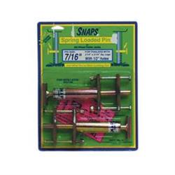 Trailer Landing Gear Pull Pin Barker Mfg. 26810 Heavy - Duty Snaps, Use With 2 - 1/4" Square Fifth Wheel Legs With 1/2" Holes, 7/16" Diameter, Set Of 2 - Young Farts RV Parts
