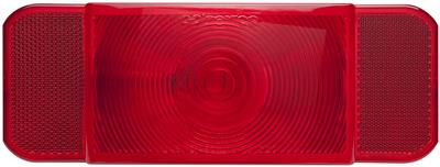 Trailer Light Optronics RVST60P RVST60 SERIES, Stop/Turn/Tail Light, Incandescent Bulb, Rectangular, Red, 8.6" Length x 4.6" Width x 2.06" Depth, With White Base, Poly Pack - Young Farts RV Parts