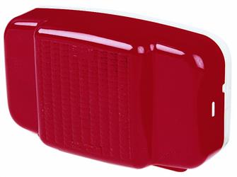 Trailer Light Peterson Mfg. M457L Stop/ Turn/ Tail Light, Incandescent, Rectangular, Red, 8-13/16" Length x 2-3/4" Height, With License Illuminator/ License Plate Mounting Bracket - Young Farts RV Parts