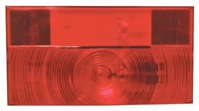 Trailer Light Peterson Mfg. V25911 Stop/ Turn/ Tail Light, Incandescent Bulb, Rectangular, Red, 8-9/16" Length x 4-5/8" Width - Young Farts RV Parts