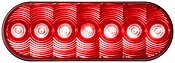 Trailer Light Peterson Mfg. V821KR-7 Stop/ Turn/ Tail Light, For Over 80" Width Vehicle Applications, 7 LED, Oval Shape, Red, 6-1/2" Width x 2-1/4" Height, With Grommet Mount Kit - Young Farts RV Parts