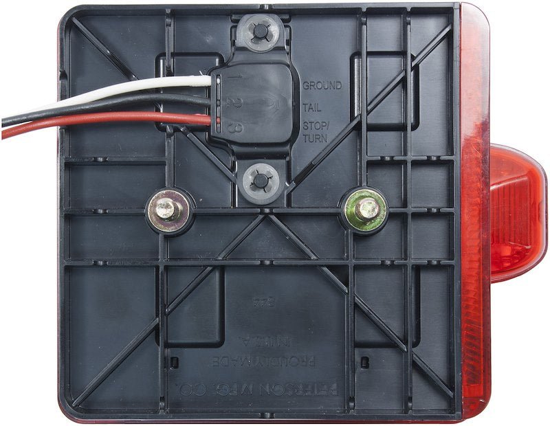 Trailer Light Peterson Mfg. V844L Stop/ Turn/ Tail Light, 6/7 LED, Red, 4.61" Width x 1.8" Height, With License Light