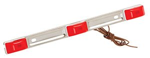 Trailer Light Wesbar 203315 ID Light Bar, Incandescent Bulb, Red Lens, 14-1/2" Length x 1" Width x 1-1/8" Height - Young Farts RV Parts