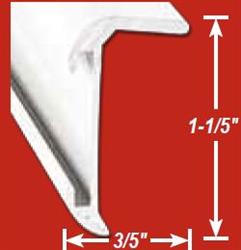 Trim Molding AP Products 021 - 85003 - 8 Insert Corner Molding, With Insert, 1 - 1/5" Height x 3/5" Width x 8 Foot Length, Mill, Aluminum - Young Farts RV Parts