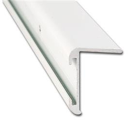 Trim Molding AP Products 021 - 85201 - 8 Long Leg Insert Corner Molding Type, 1 - 1/4" Height x 31/32" Width x 8 Foot Length, Polar White, Aluminum - Young Farts RV Parts
