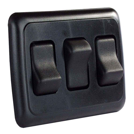 Triple Rocker Switch Assembly - Black - Young Farts RV Parts