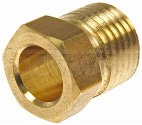 Tube End Fitting Nut Dorman 785-292D OE Solutions ™, 1/2" Outer Diameter, 0.55" Length, Brass, Single