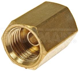 Tube End Fitting Nut Dorman 785-310D OE Solutions ™, 1/8" Outer Diameter, 0.63" Length, Brass, Pack Of 2
