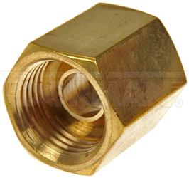 Tube End Fitting Nut Dorman 785-316D OE Solutions ™, 0.57" Outer Diameter, 0.81" Length, Brass, Pack Of 2