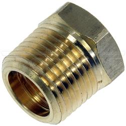 Tube End Fitting Nut Dorman 785-440D OE Solutions ™, 3/8" MNPT x 1/4" FNPT End Size, 0.71" Length, Brass, Single
