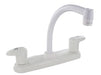 Two Handle Hi - Arc Kitchen Pot Filler White - Young Farts RV Parts