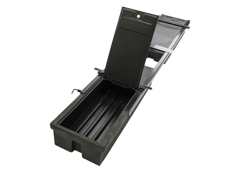 Underchassis Storage, Double, No Spare Tire Carrier, 96"L X 19.125"W X 8.28"D