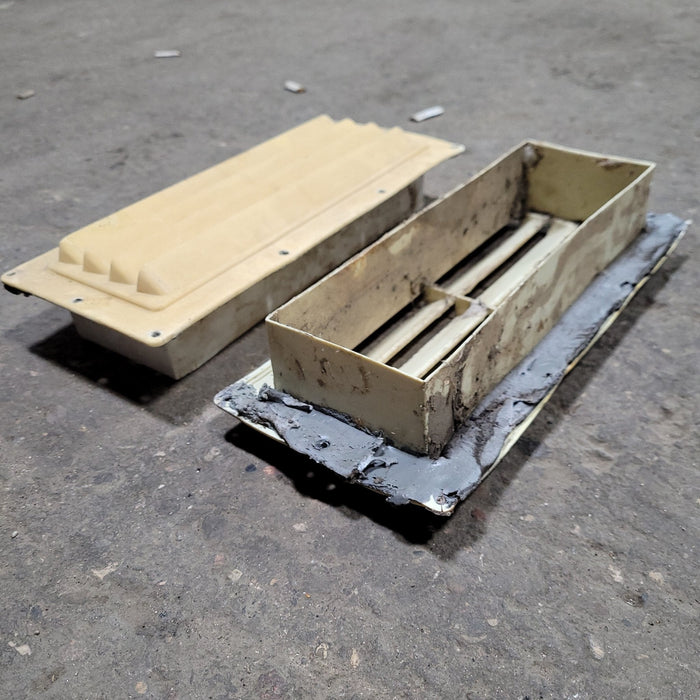 Used 10 1/4" X 3 1/2” Off White Range Hood Fan Ducting - Young Farts RV Parts