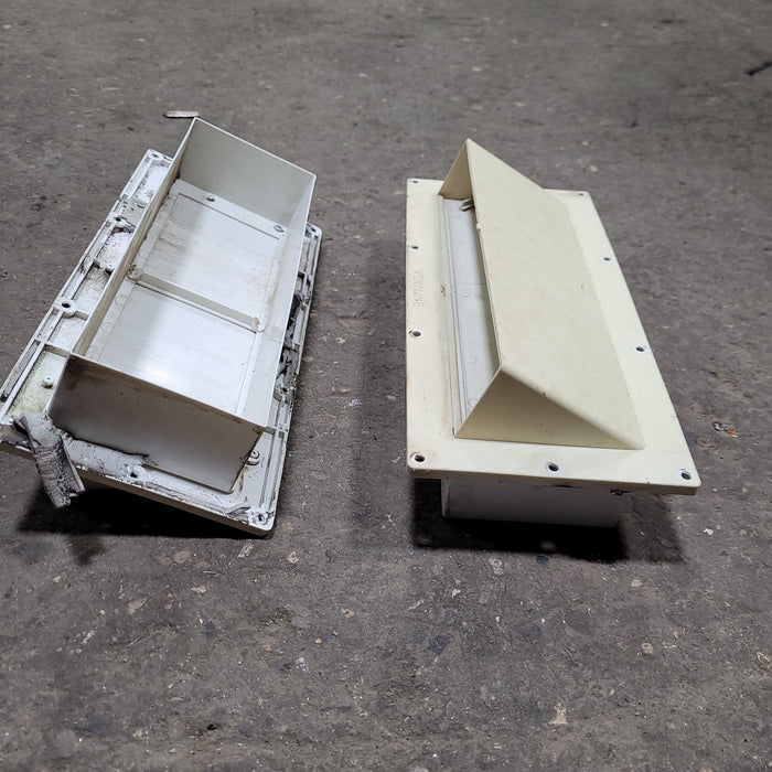 Used 10 1/4" X 3 1/2” Off White Range Hood Fan Ducting- Single