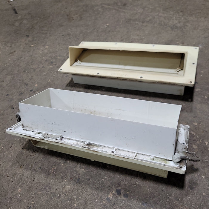 Used 10 1/4" X 3 1/2” Off White Range Hood Fan Ducting- Single