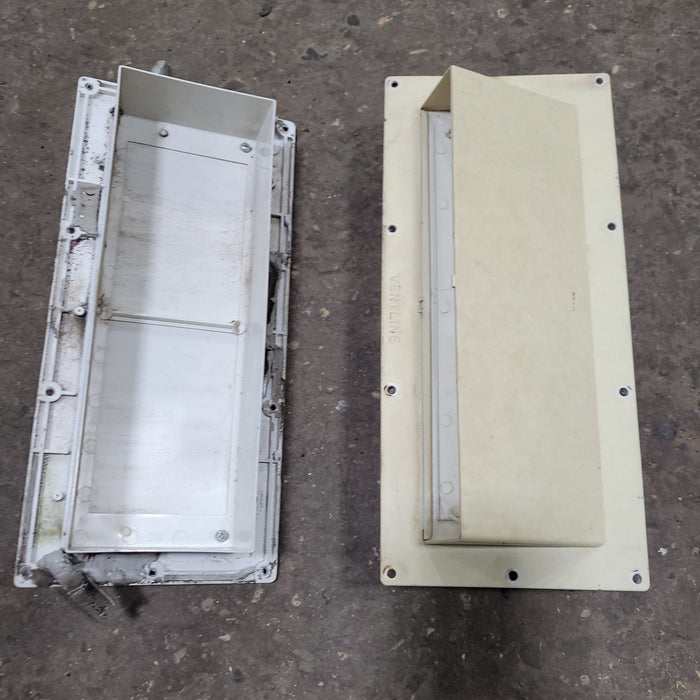 Used 10 1/4" X 3 1/2” Off White Range Hood Fan Ducting- Single