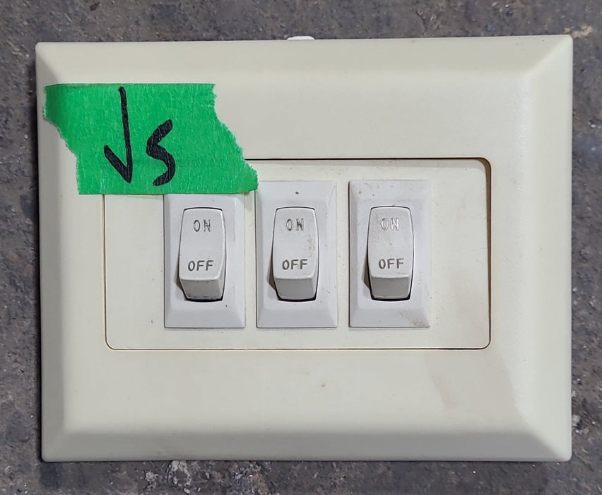 Used 12v RV Triple Light Switch