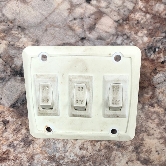 Used 12v RV Triple Light Switch