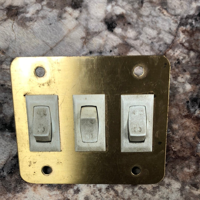 Used 12v RV Triple Light Switch