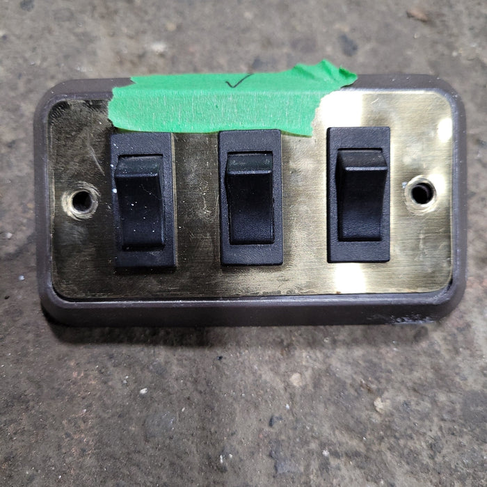Used 12v RV Triple Light Switch