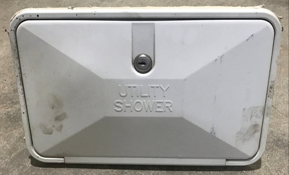Used 13 1/2" W RV Access Hatch - Outdoor Shower