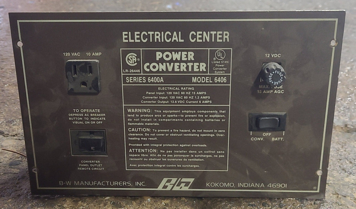 Used 15 AMP B&W Power Station - Young Farts RV Parts