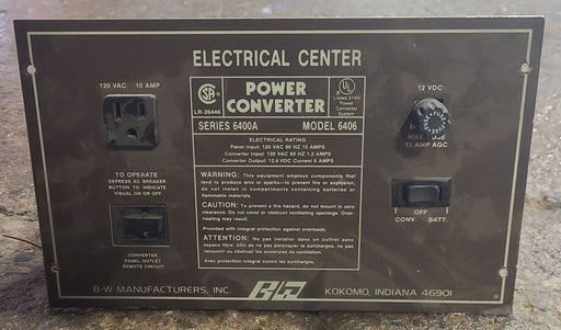 Used 15 AMP B&W Power Station - Young Farts RV Parts