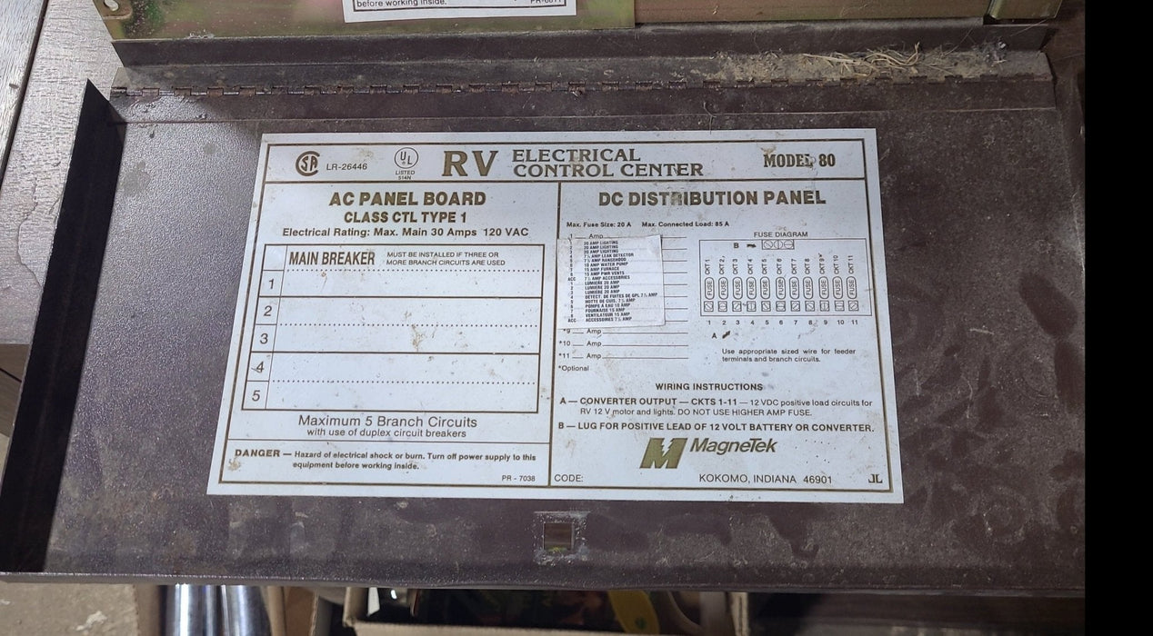 Used 30 AMP MAGENTEK Power Station - Young Farts RV Parts