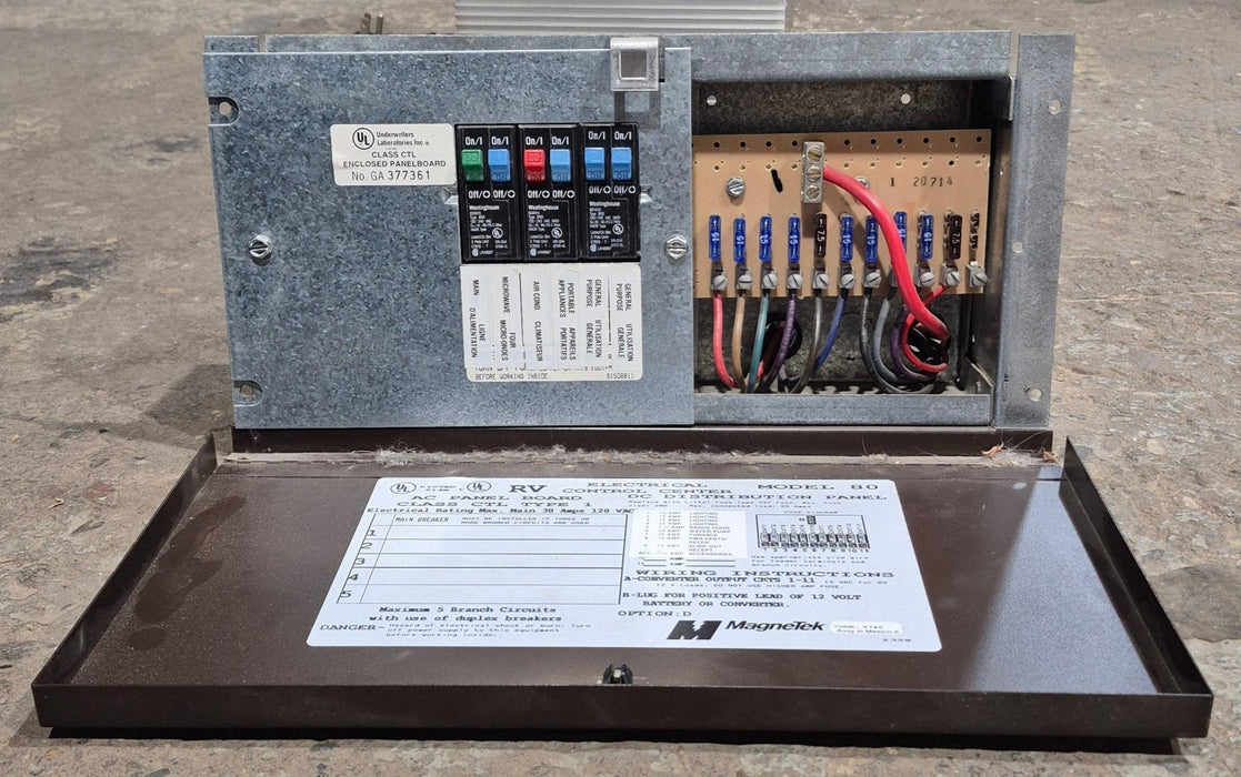 Used 30 AMP Magnetek DC Distribution Panel - Model 80