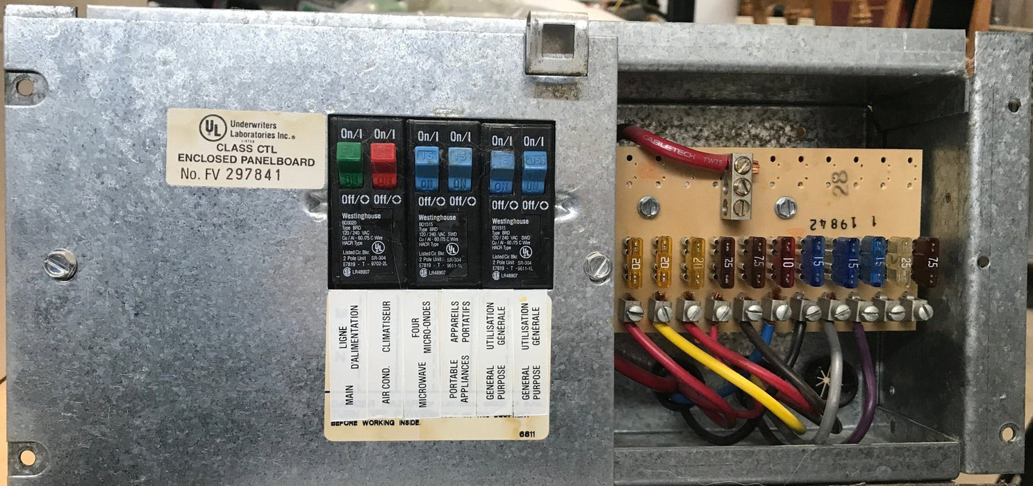 Used 30 AMP Magnetek DC Distribution Panel - Model 80