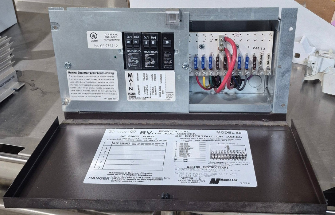 Used 30 AMP Magnetek DC Distribution Panel - Model 80