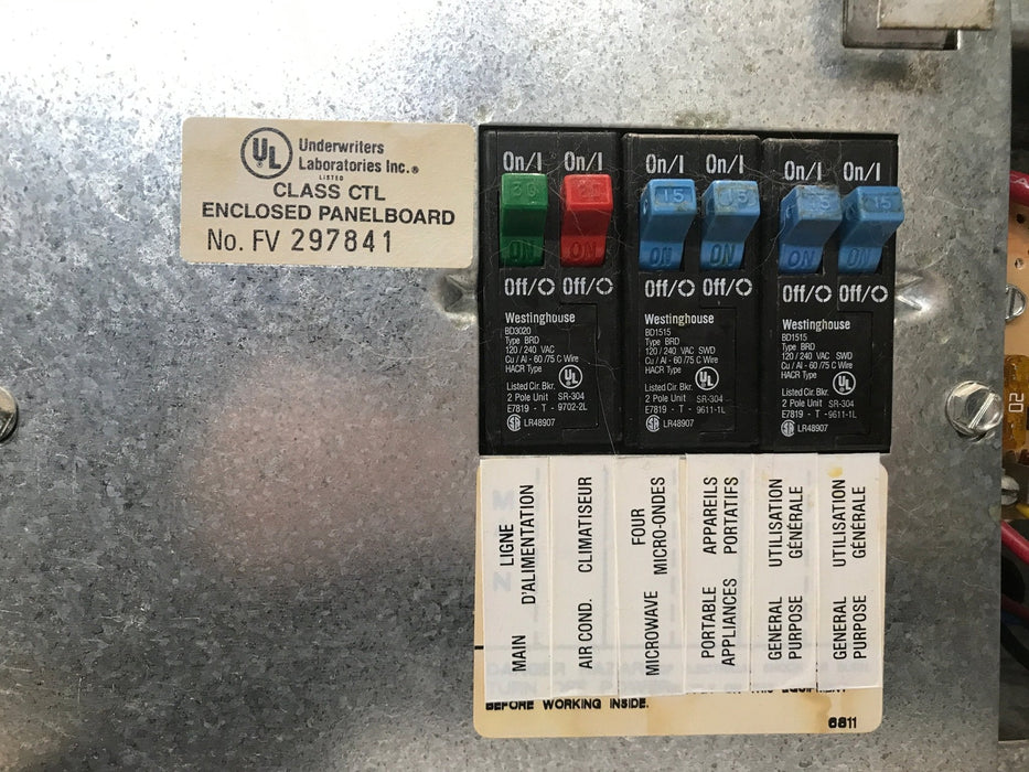 Used 30 AMP Magnetek DC Distribution Panel - Model 80
