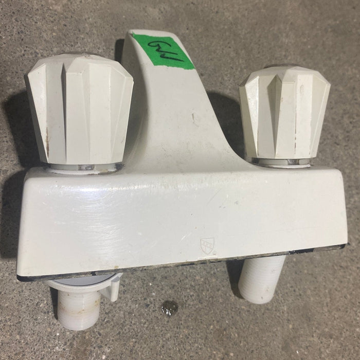 Used 4" Bathroom Faucet, Bone, Bone Knobs